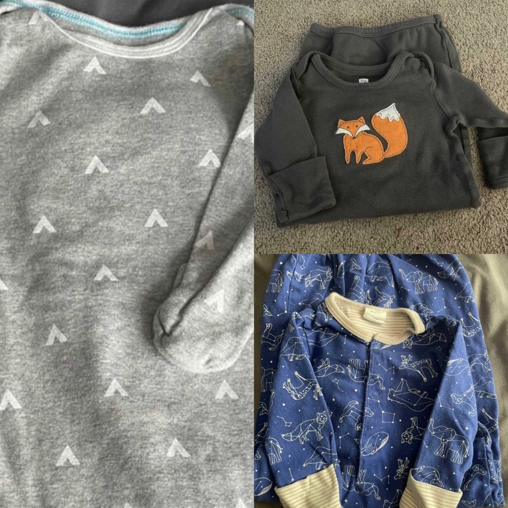 0/6M Baby Sleep Gowns - bundle of 3